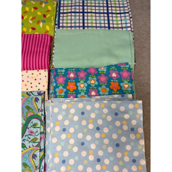 85 Precut Flannel Fabric Quilt Squares 9"-10" Multicolor Set - Picture 3 of 10